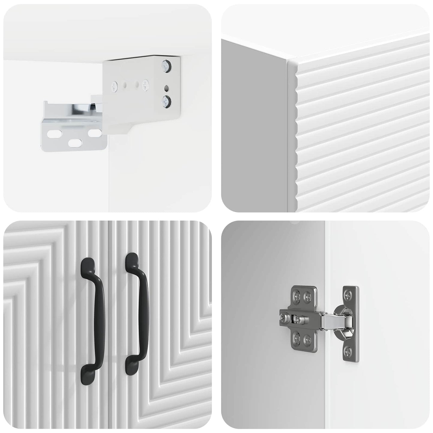 Mobiletto a muro Bianco Lucido 66 x 34,5 x 90 cm | homemem39