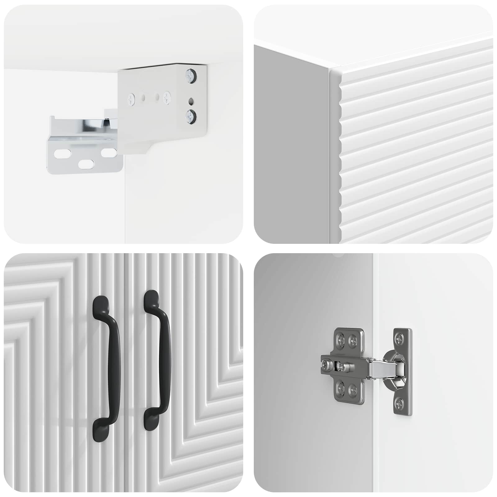 Mobiletto a muro Bianco Lucido 66 x 34,5 x 90 cm | homemem39