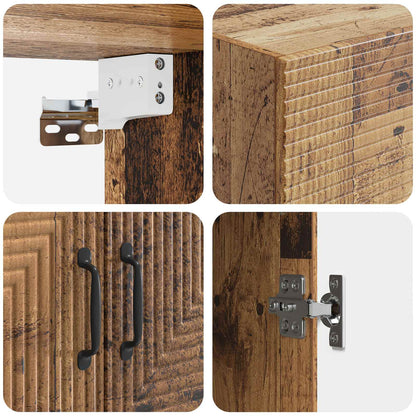Mobiletto a muro Legno antico 66 x 34,5 x 90 cm | homemem39