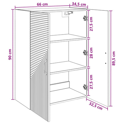 Mobiletto a muro Legno antico 66 x 34,5 x 90 cm | homemem39