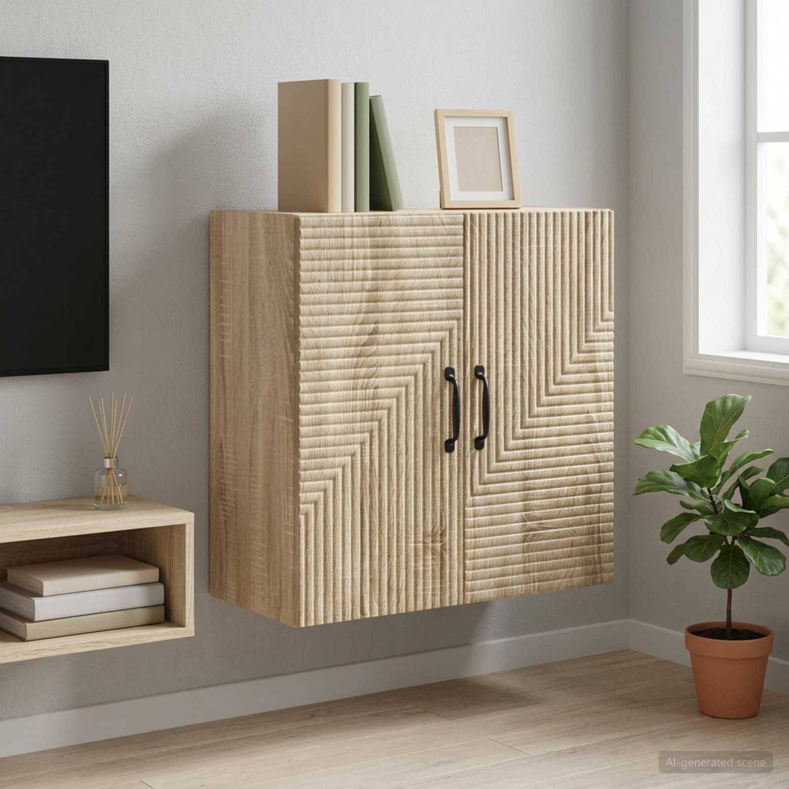 Mobiletto a muro Rovere Sonoma 59 x 31 x 60 cm | homemem39