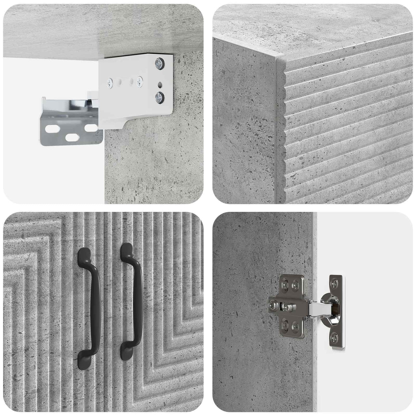 Mobiletto a muro Grigio Cemento 59 x 31 x 60 cm | homemem39