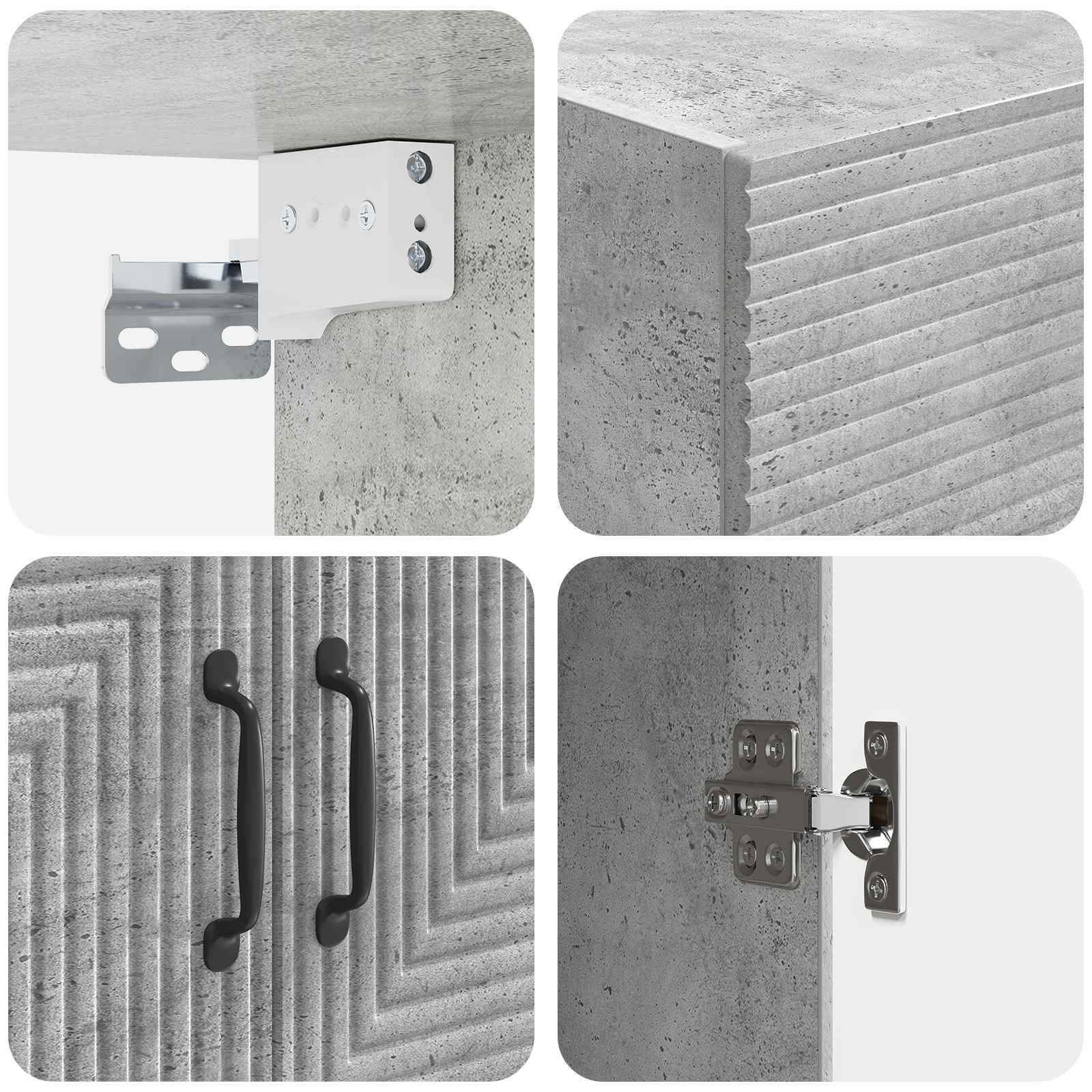 Mobiletto a muro Grigio Cemento 59 x 31 x 60 cm | homemem39