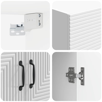 Mobiletto a muro Bianco Lucido 59 x 31 x 60 cm | homemem39