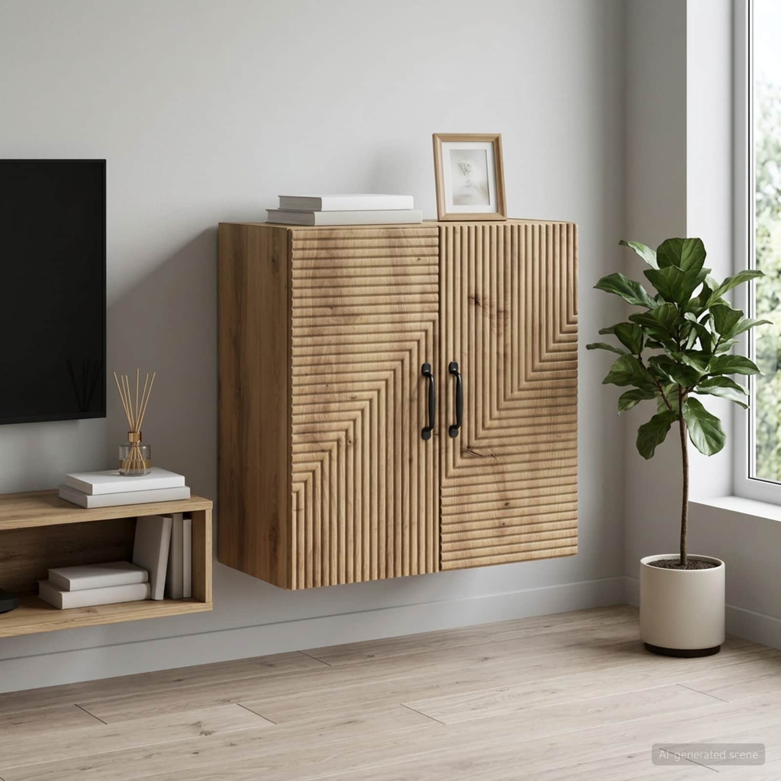 Mobiletto a muro 59 x 31 x 60 cm Legno ingegnerizzato | homemem39