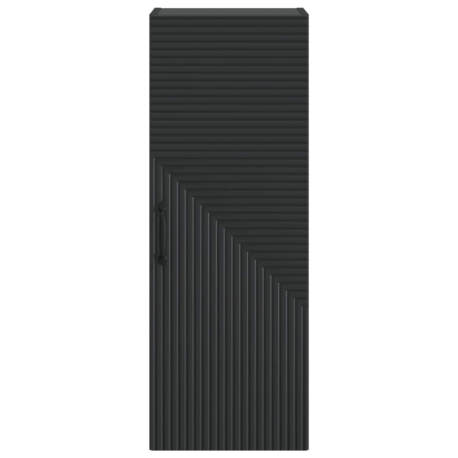 Mobiletto a muro Nero 33 x 34,5 x 90 cm Legno ingegnerizzato | homemem39