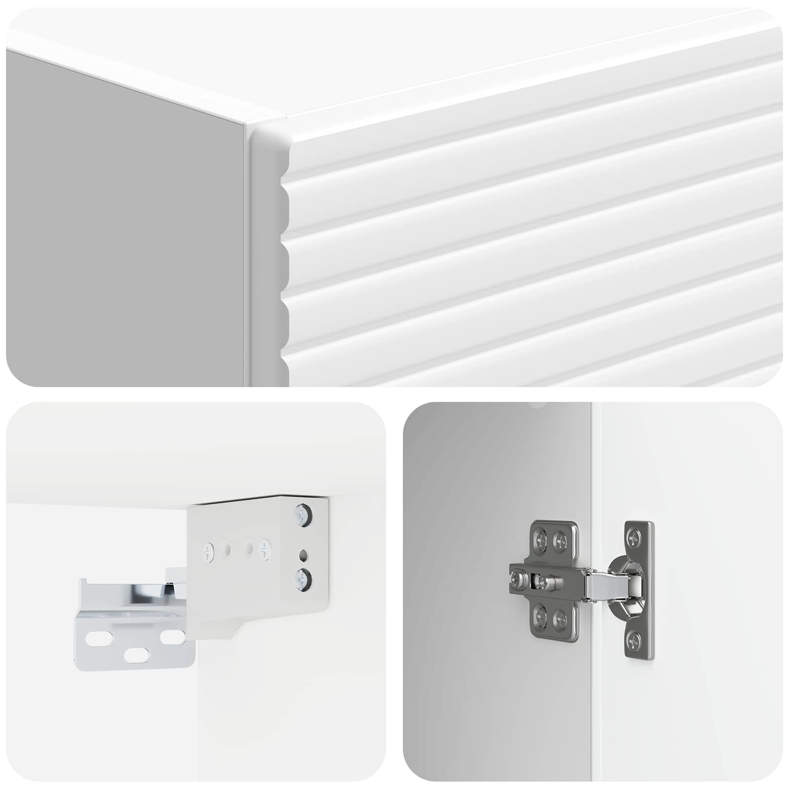 Mobiletto a muro Bianco Lucido 33 x 34,5 x 90 cm | homemem39