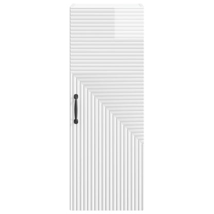 Mobiletto a muro Bianco Lucido 33 x 34,5 x 90 cm | homemem39