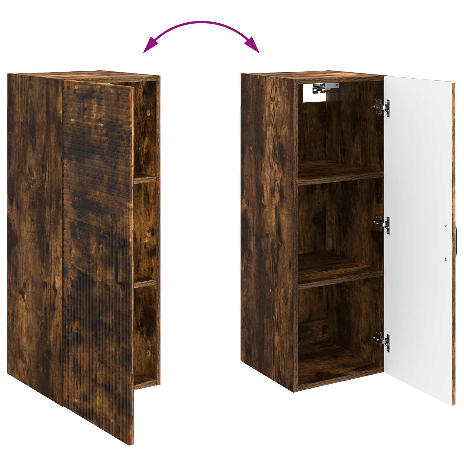 Mobiletto a muro Rovere Fumo 33 x 34,5 x 90 cm | homemem39