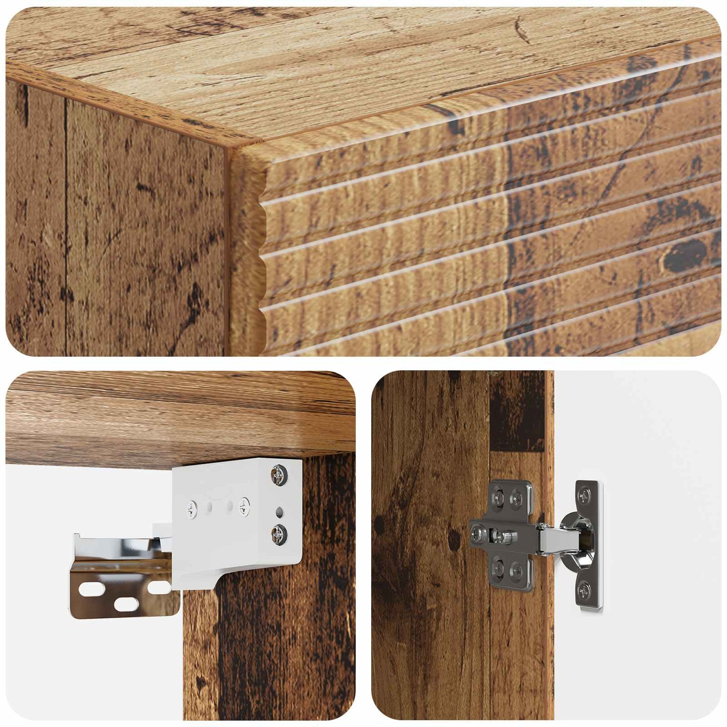 Mobiletto a muro Legno antico 33 x 34,5 x 90 cm | homemem39