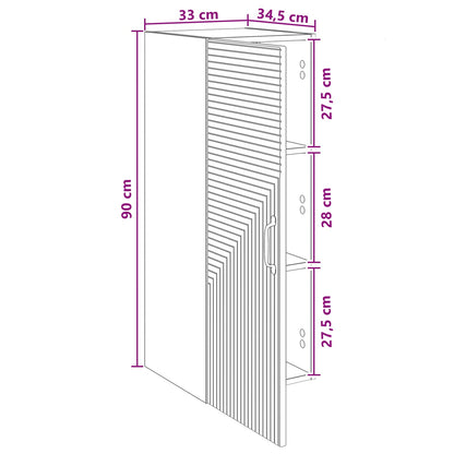 Mobiletto a muro 33 x 34,5 x 90 cm Legno ingegnerizzato | homemem39