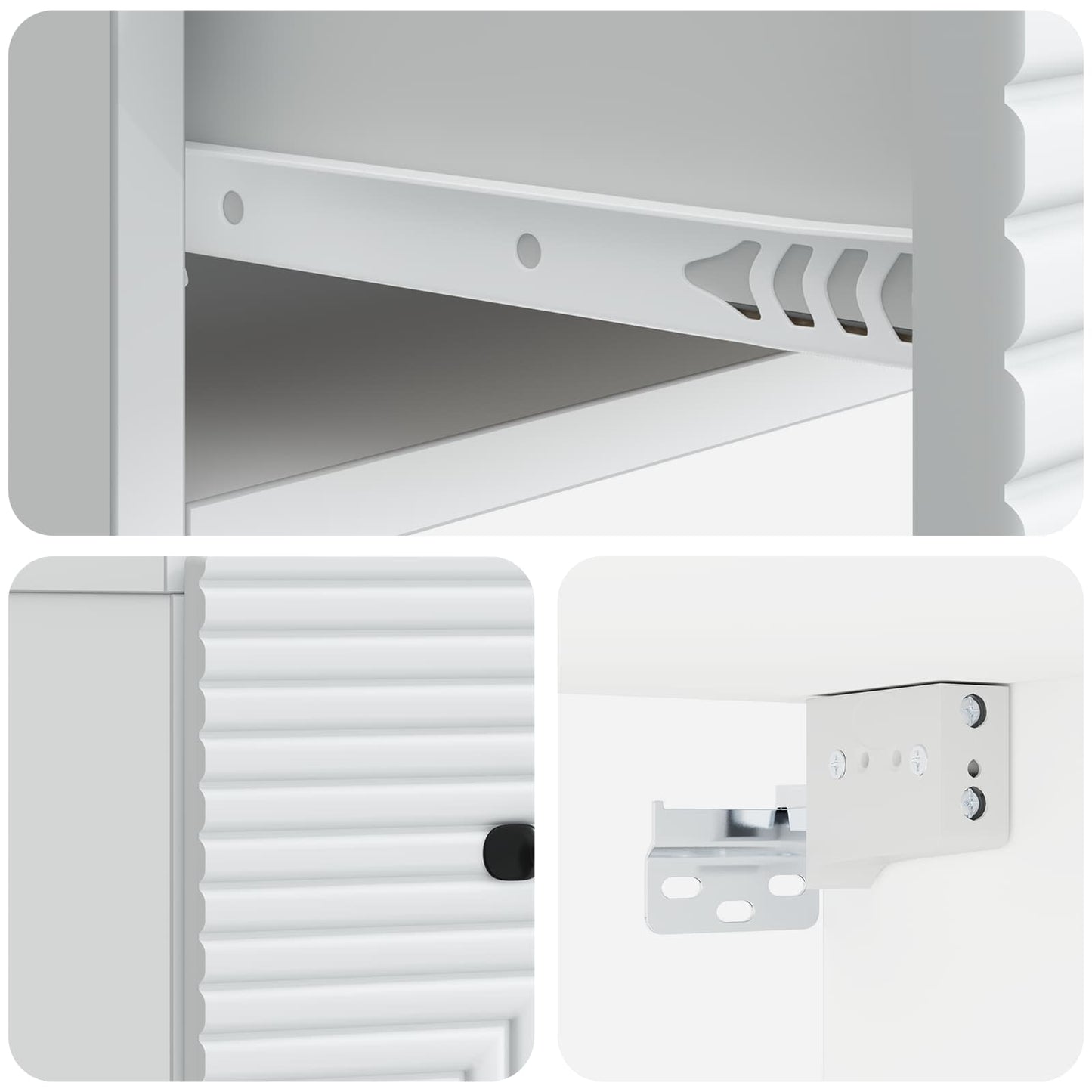 Mobiletto da notte a muro 2 pcs Bianco 34,5 x 33 x 20 cm | homemem39
