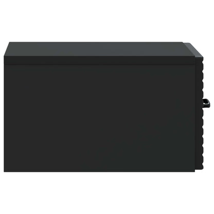 Mobiletto da notte a muro con cassetto Nero 34,5 x 33 x 20 cm | homemem39