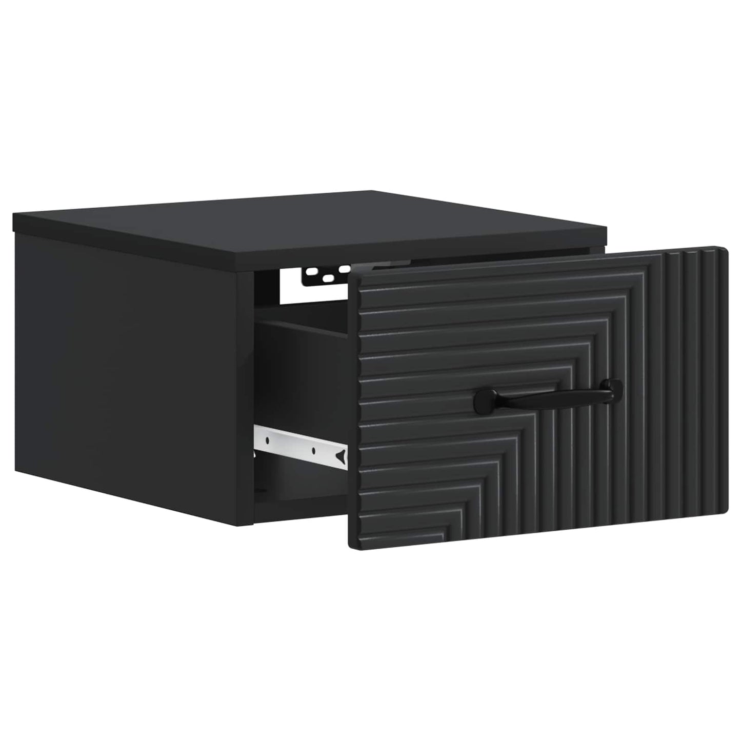 Mobiletto da notte a muro 2 pcs Nero 34,5 x 33 x 20 cm | homemem39