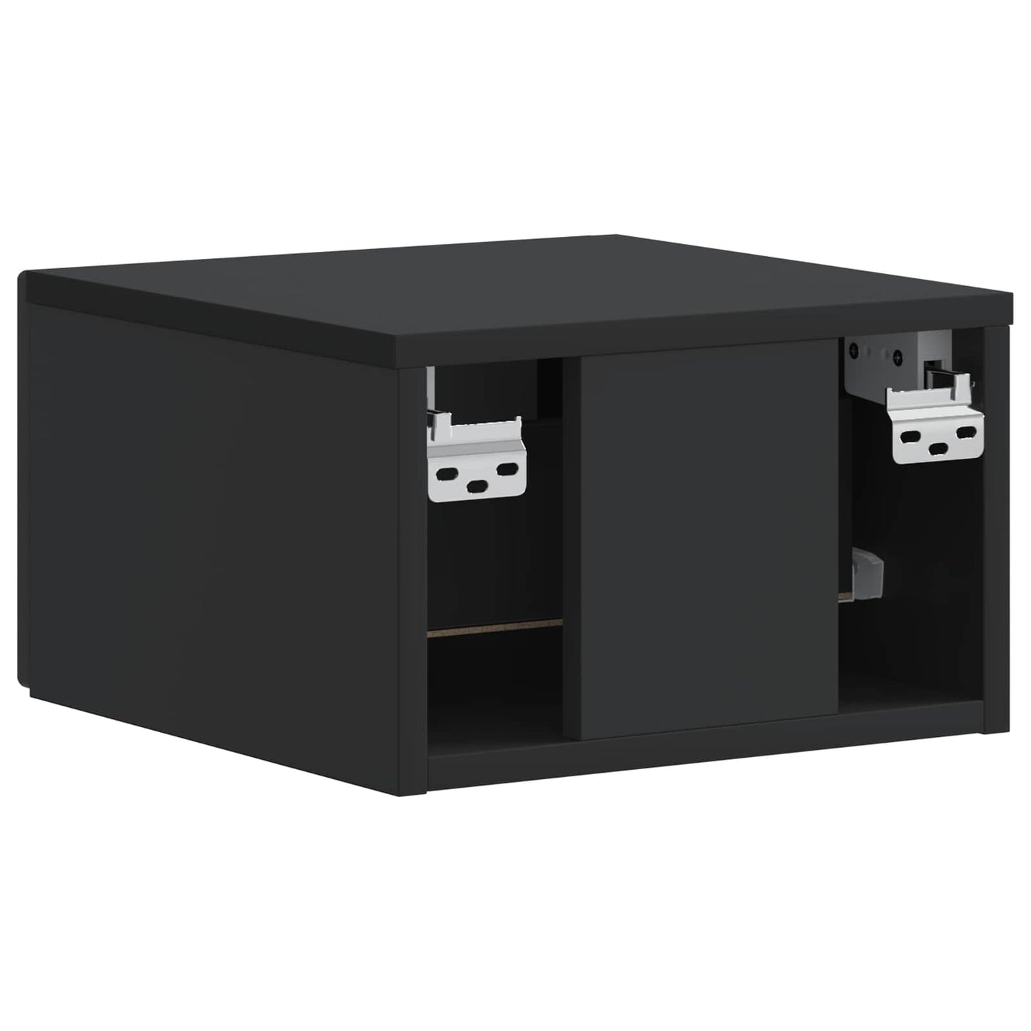 Mobiletto da notte a muro 2 pcs Nero 34,5 x 33 x 20 cm | homemem39