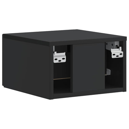 Mobiletto da notte a muro 2 pcs Nero 34,5 x 33 x 20 cm | homemem39
