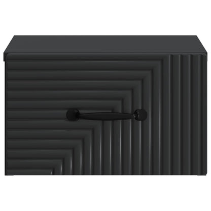 Mobiletto da notte a muro 2 pcs Nero 34,5 x 33 x 20 cm | homemem39