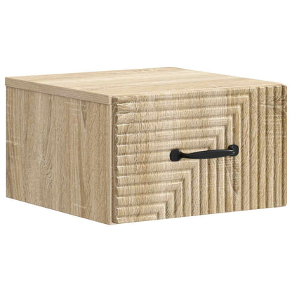 Mobiletto da notte a muro Rovere Sonoma 34,5 x 33 x 20 cm