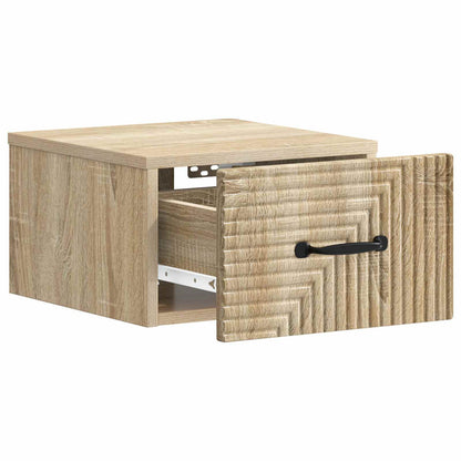 Mobiletto da notte a muro Rovere Sonoma 34,5 x 33 x 20 cm | homemem39