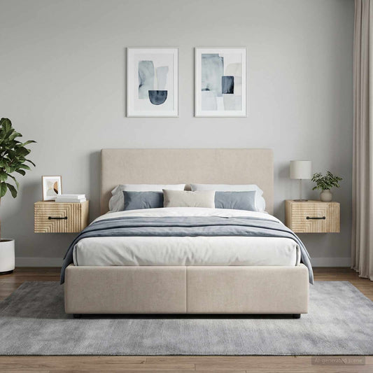 Mobiletto da notte a muro 2 pcs Rovere Sonoma 34,5 x 33 x 20 cm