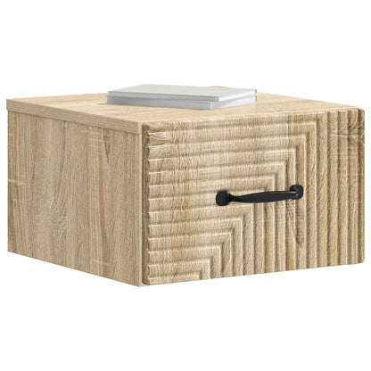 Mobiletto da notte a muro 2 pcs Rovere Sonoma 34,5 x 33 x 20 cm | homemem39