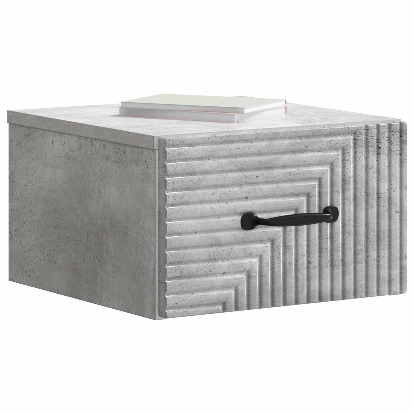 Mobiletto da notte a muro Grigio Cemento 34,5 x 33 x 20 cm | homemem39