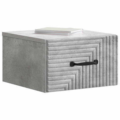 Mobiletto da notte a muro Grigio Cemento 34,5 x 33 x 20 cm | homemem39