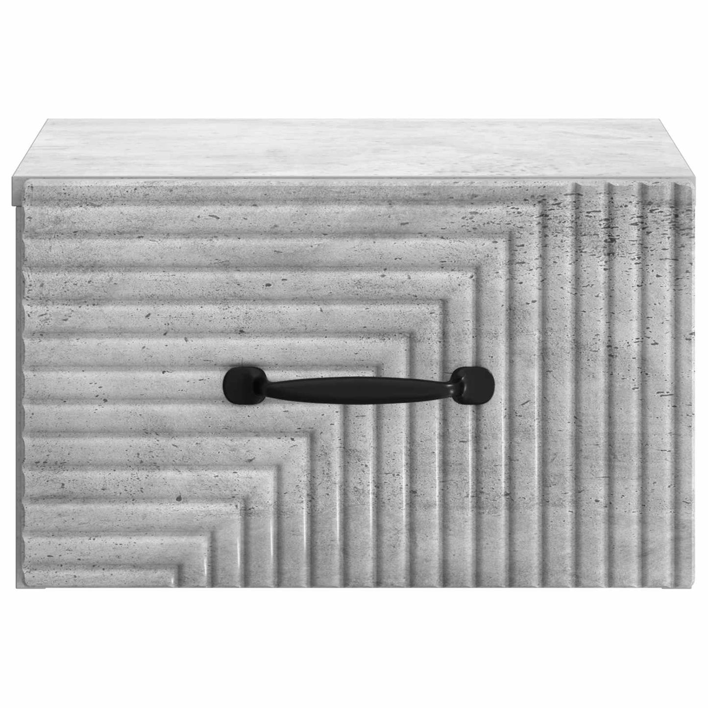 Mobiletto da notte a muro con cassetto 2 pcs Grigio Cemento | homemem39