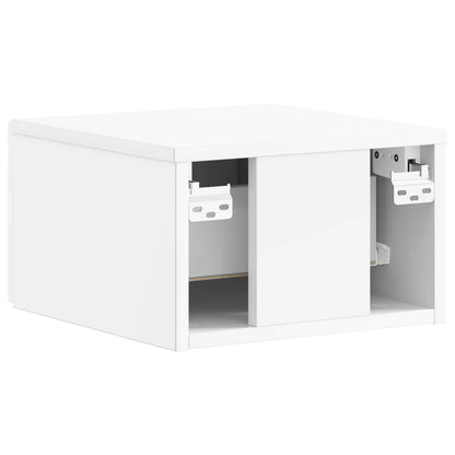 Mobiletto da notte a muro Bianco Lucido 34,5 x 33 x 20 cm | homemem39