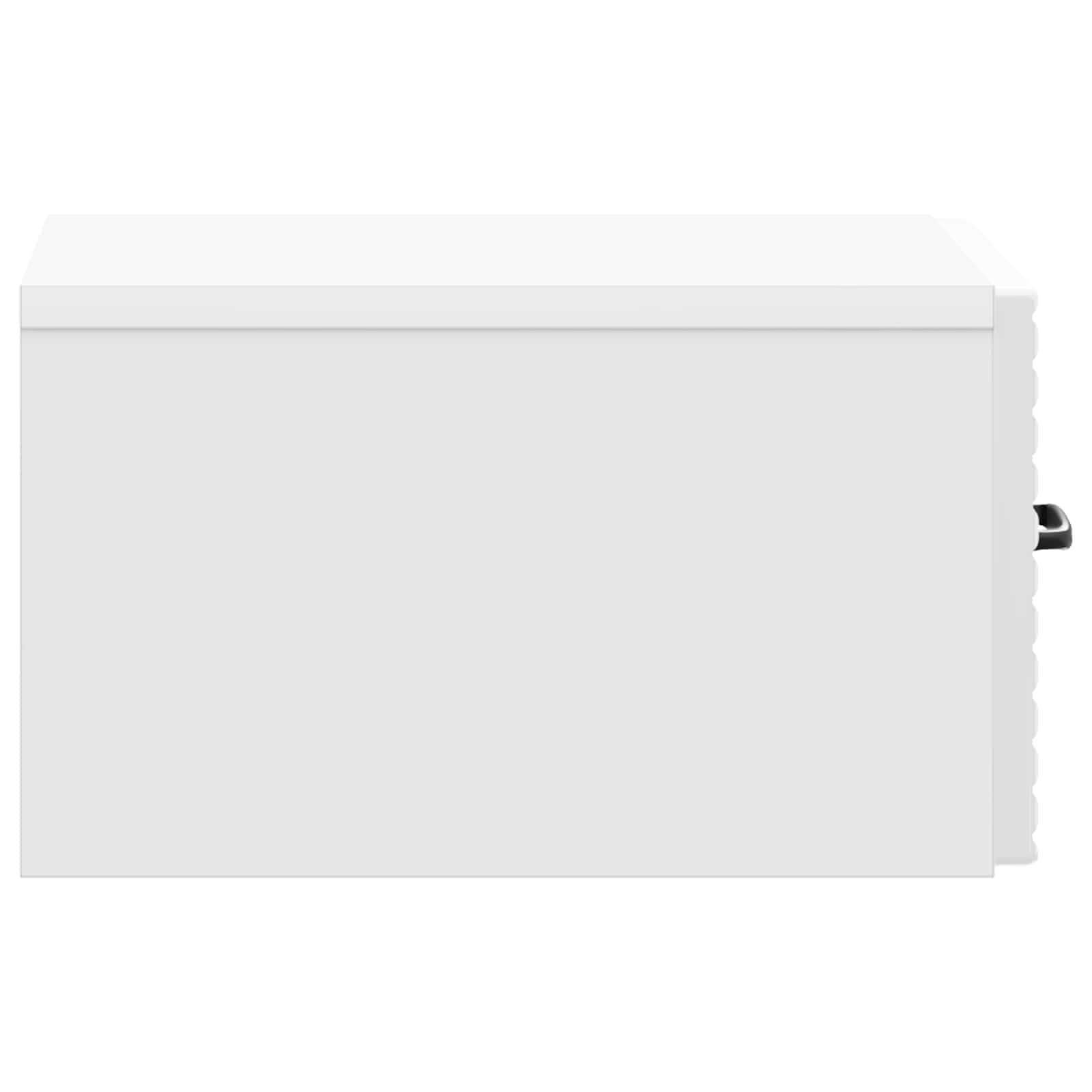 Mobiletto da notte a muro Bianco Lucido 34,5 x 33 x 20 cm | homemem39