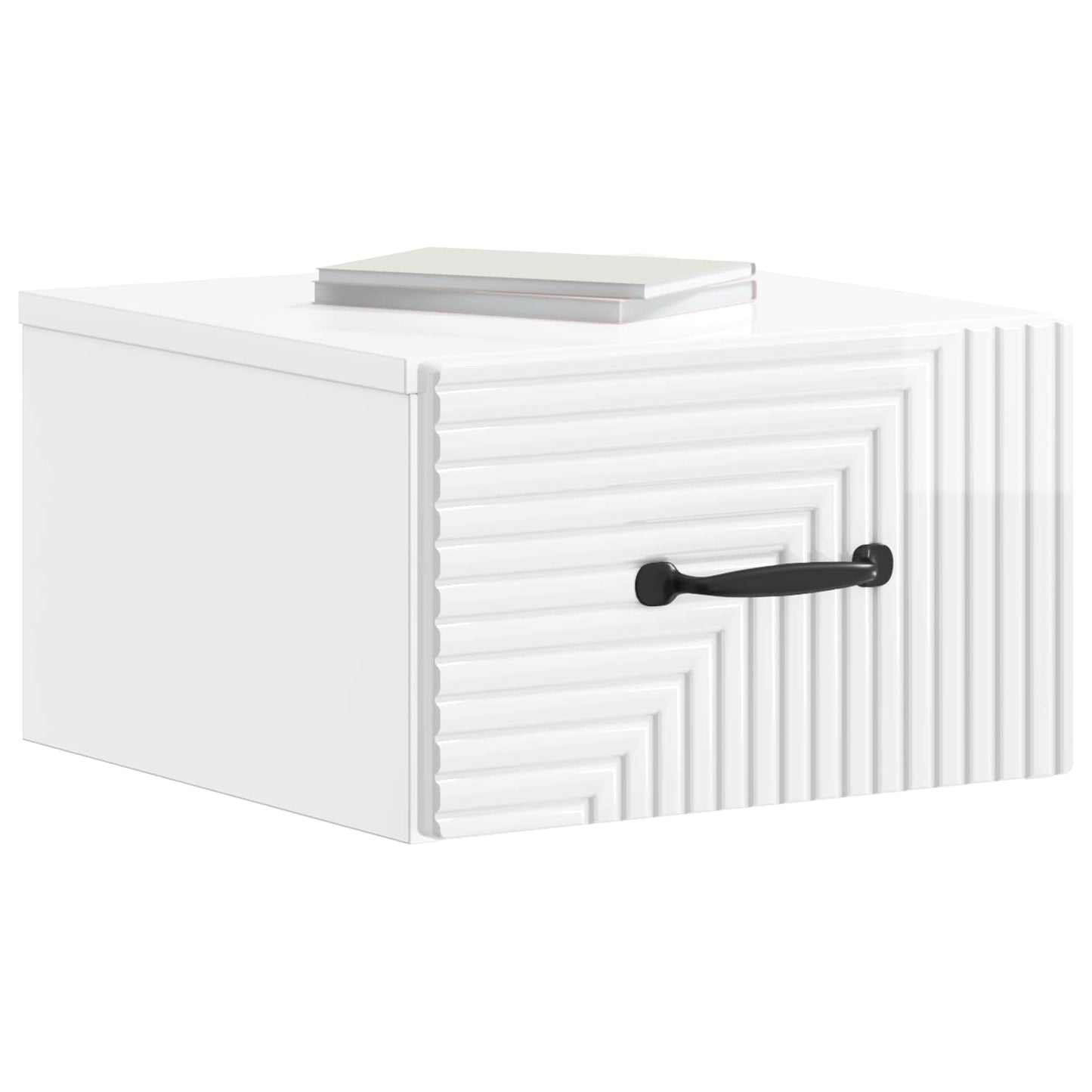 Mobiletto da notte a muro 2 pcs Bianco Lucido 34,5 x 33 x 20 cm | homemem39