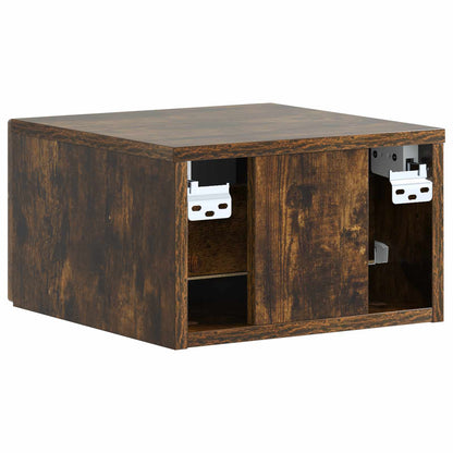 Mobiletto da notte a muro Rovere Fumo 34,5 x 33 x 20 cm | homemem39