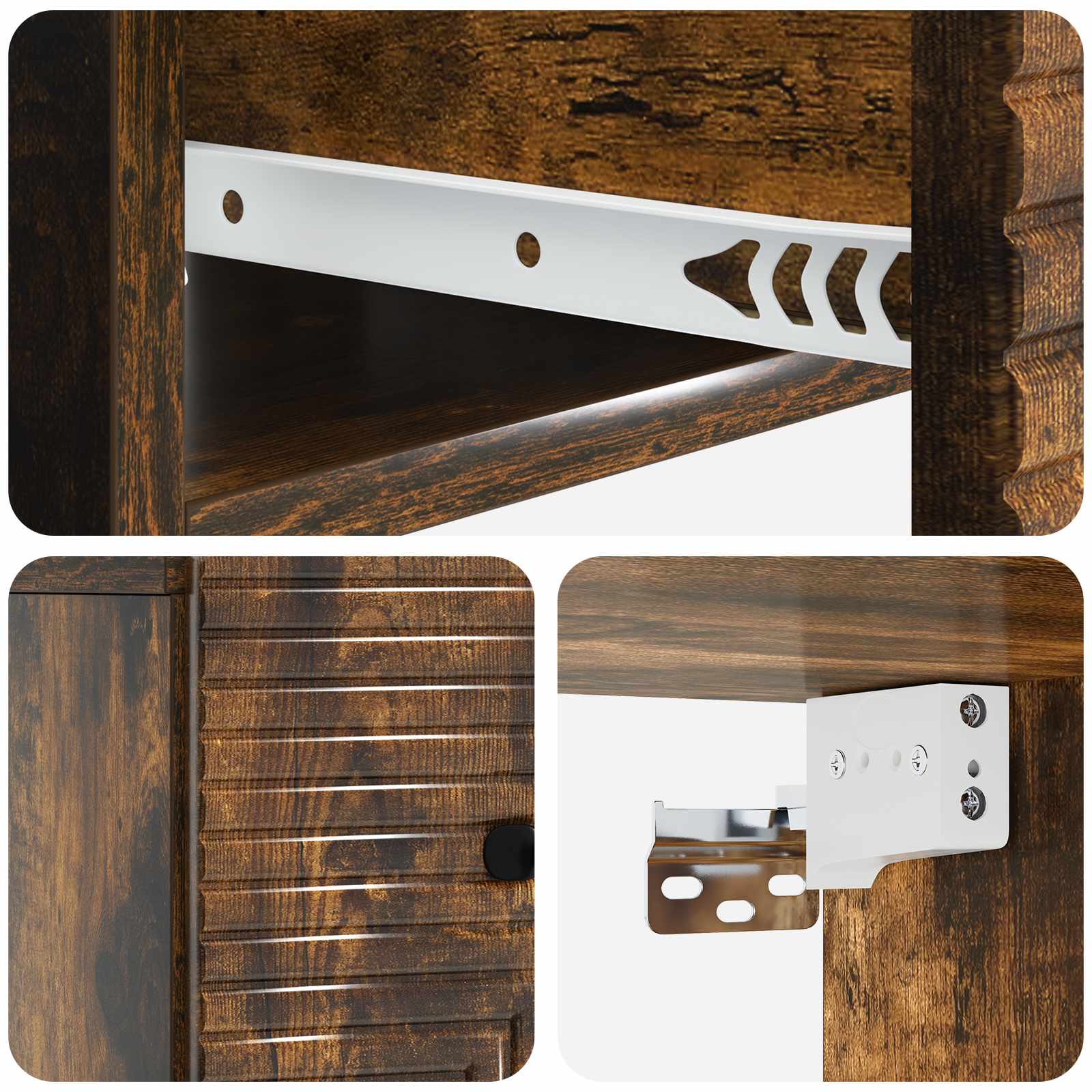 Mobiletto da notte a muro 2 pcs Rovere Fumo 34,5 x 33 x 20 cm | homemem39