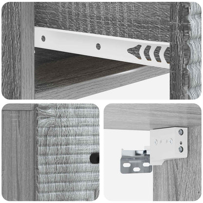 Mobiletto da notte a muro 2 pcs Grigio Sonoma 34,5 x 33 x 20 cm | homemem39