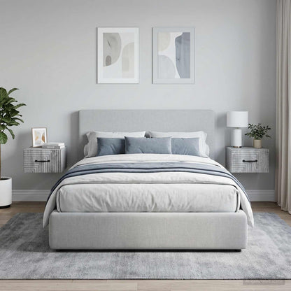 Mobiletto da notte a muro 2 pz Grigio Sonoma 34,5 x 33 x 20 cm