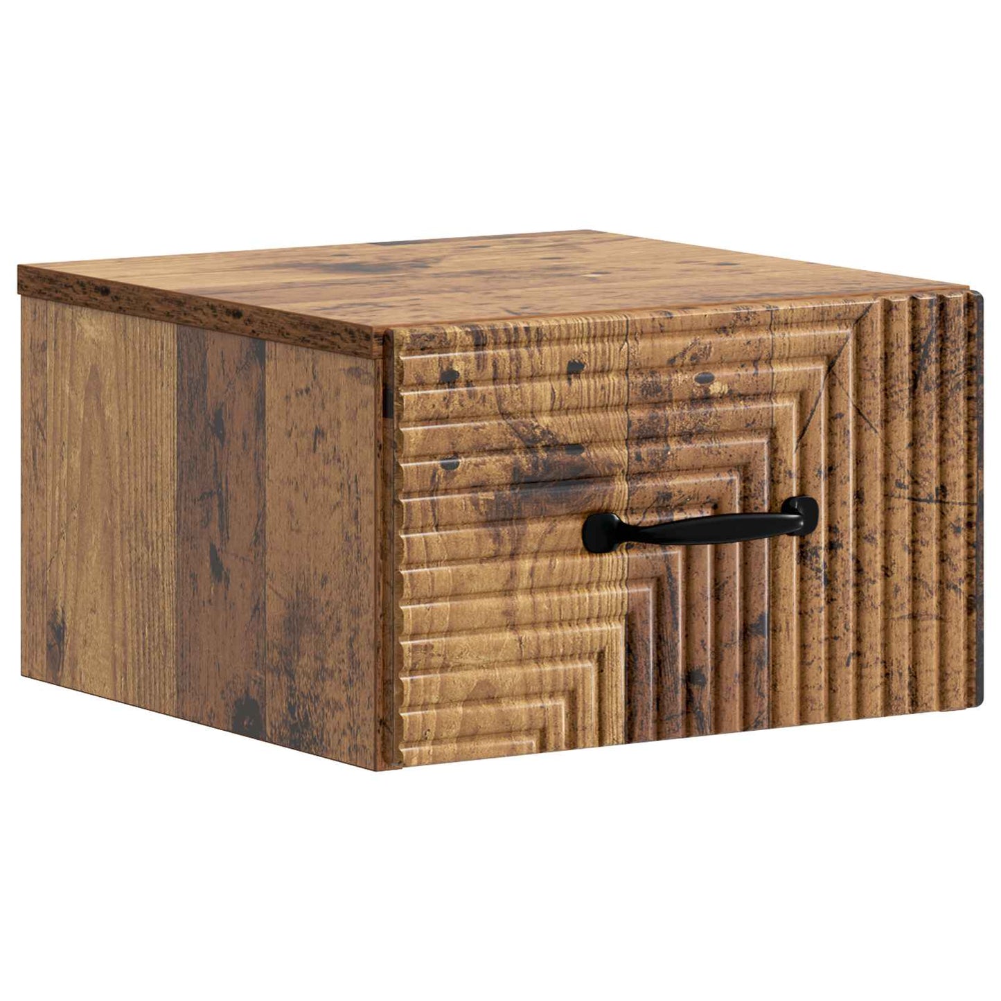 Mobiletto da notte a muro Legno antico 34,5 x 33 x 20 cm
