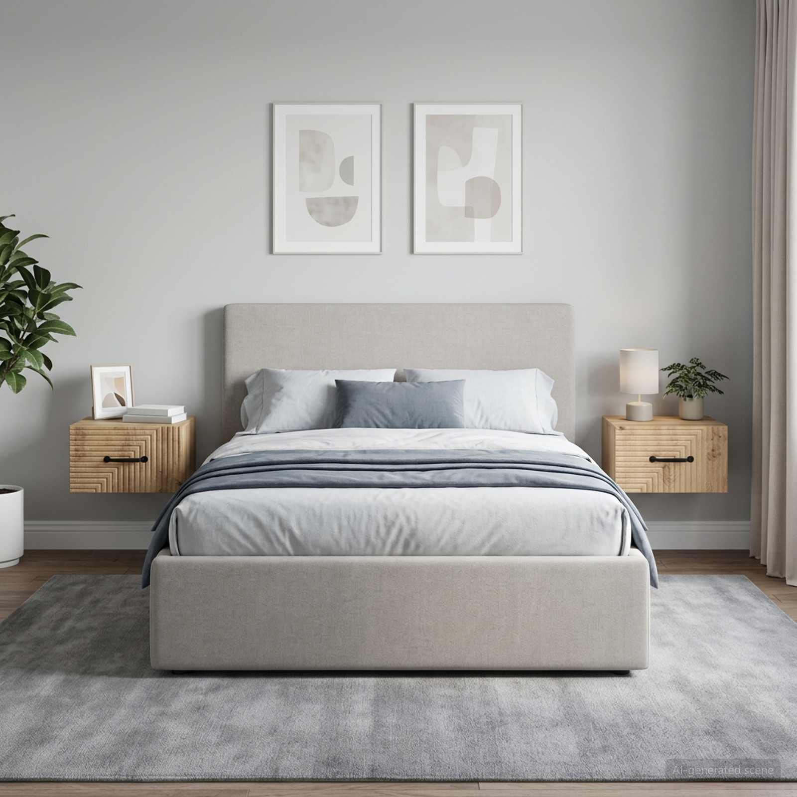 Mobiletto da notte a muro 2 pz Rovere Artigianale | homemem39
