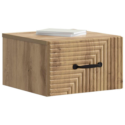 Mobiletto da notte a muro 2 pz Rovere Artigianale | homemem39