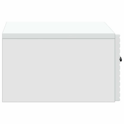Mobiletto da notte a muro con cassetto Bianco 49 x 34,5 x 20 cm | homemem39