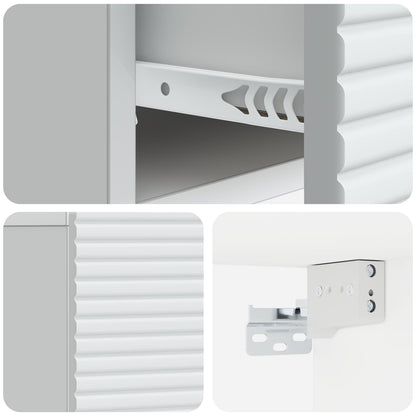 Mobiletto da notte a muro 2 pcs Bianco 49 x 34,5 x 20 cm | homemem39