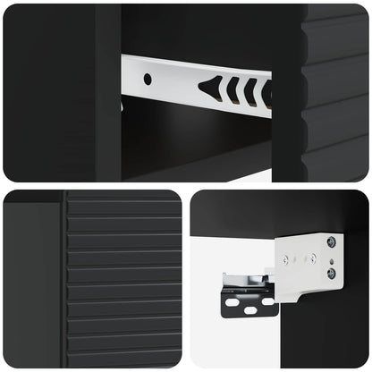 Mobiletto da notte a muro con cassetto Nero 49 x 34,5 x 20 cm | homemem39