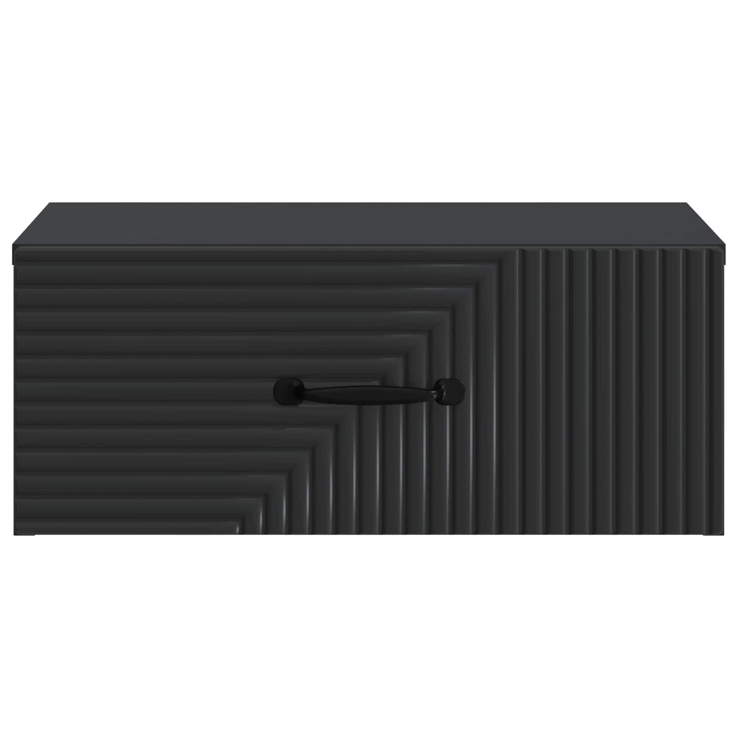 Mobiletto da notte a muro con cassetto Nero 49 x 34,5 x 20 cm | homemem39