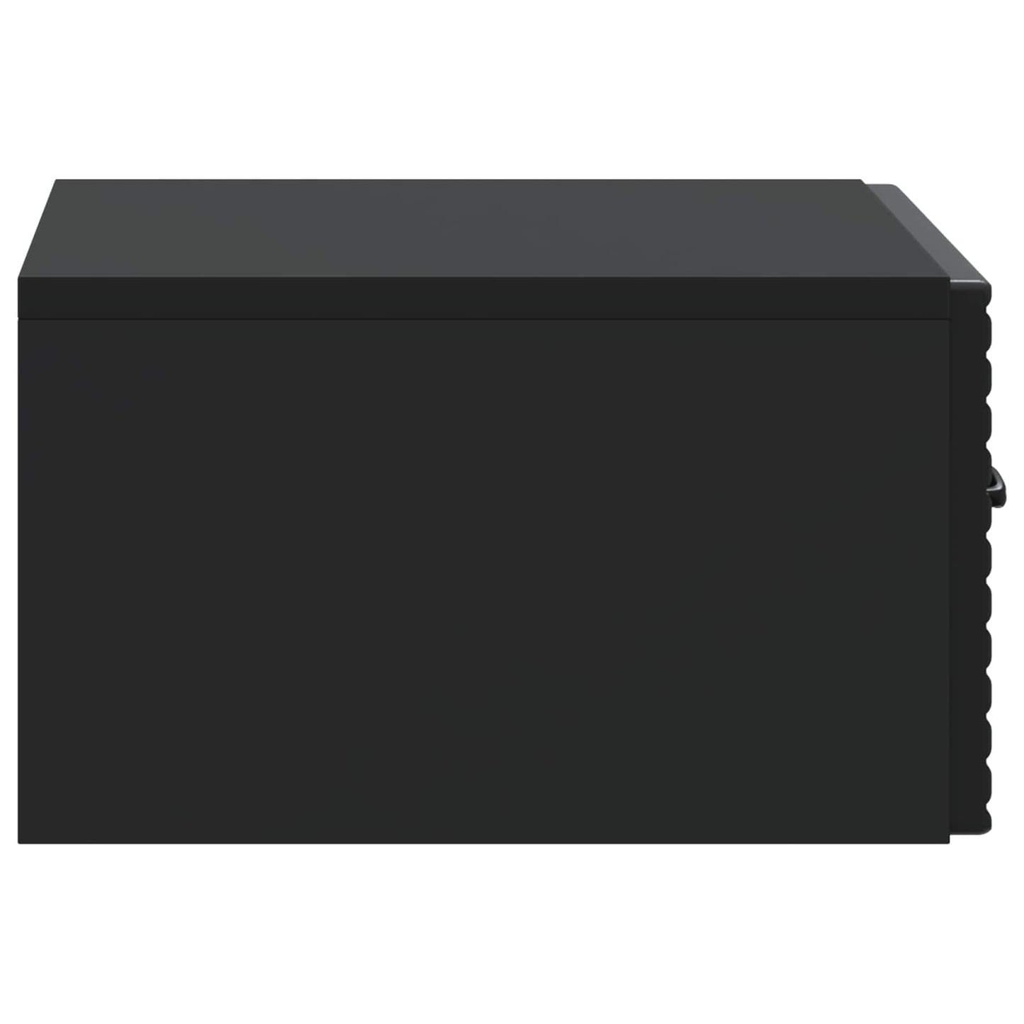 Mobiletto da notte a muro con cassetto Nero 49 x 34,5 x 20 cm | homemem39