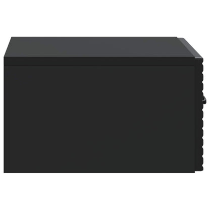 Mobiletto da notte a muro con cassetto Nero 49 x 34,5 x 20 cm | homemem39