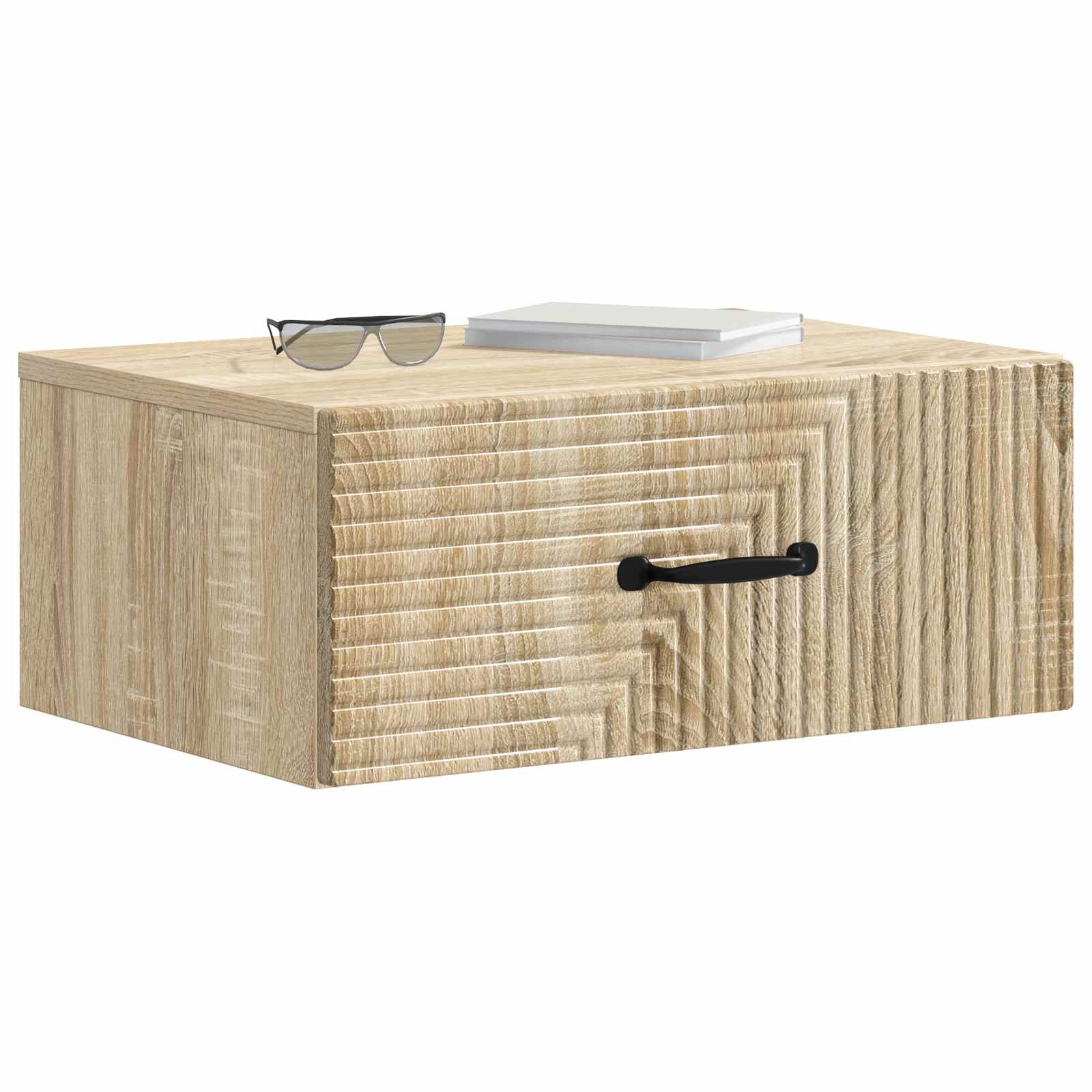 Mobiletto da notte a muro Rovere Sonoma 49 x 34,5 x 20 cm | homemem39