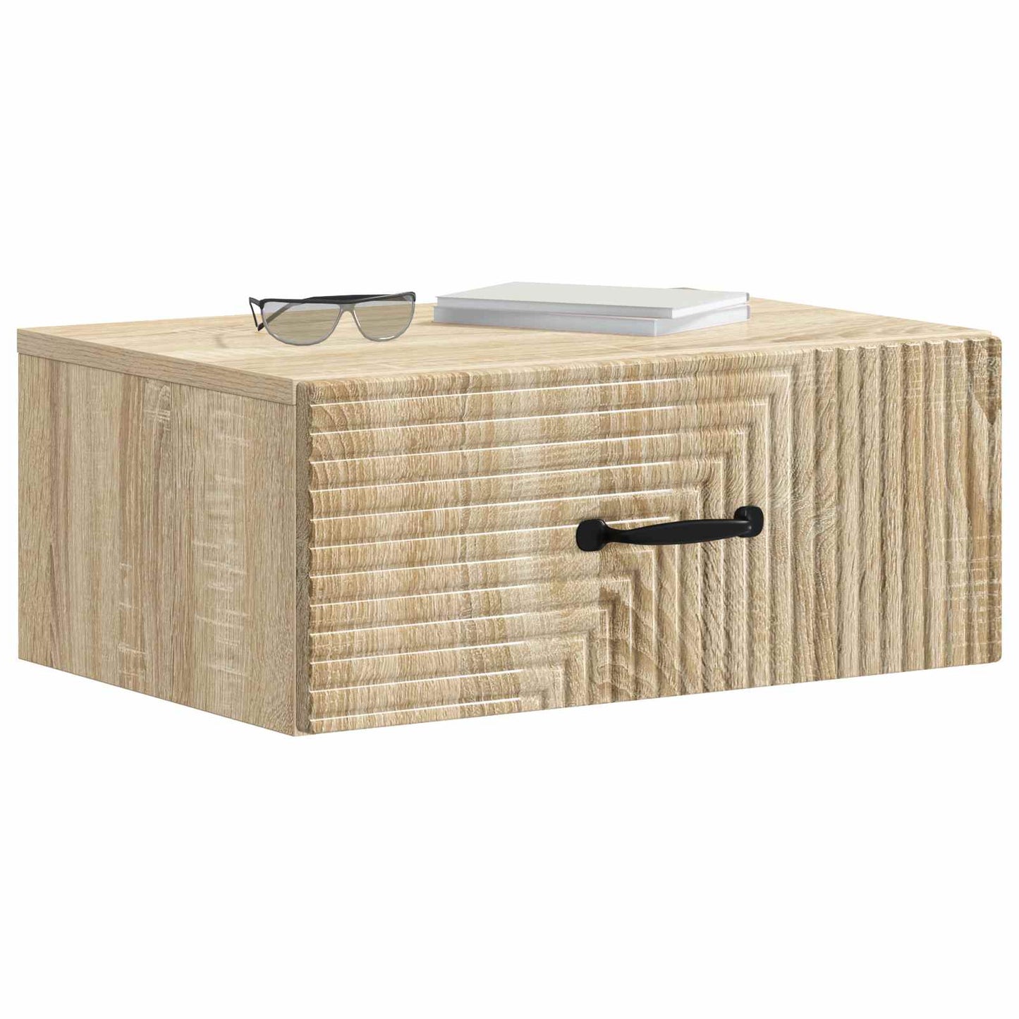 Mobiletto da notte a muro 2 pz Rovere Sonoma 49 x 34,5 x 20 cm
