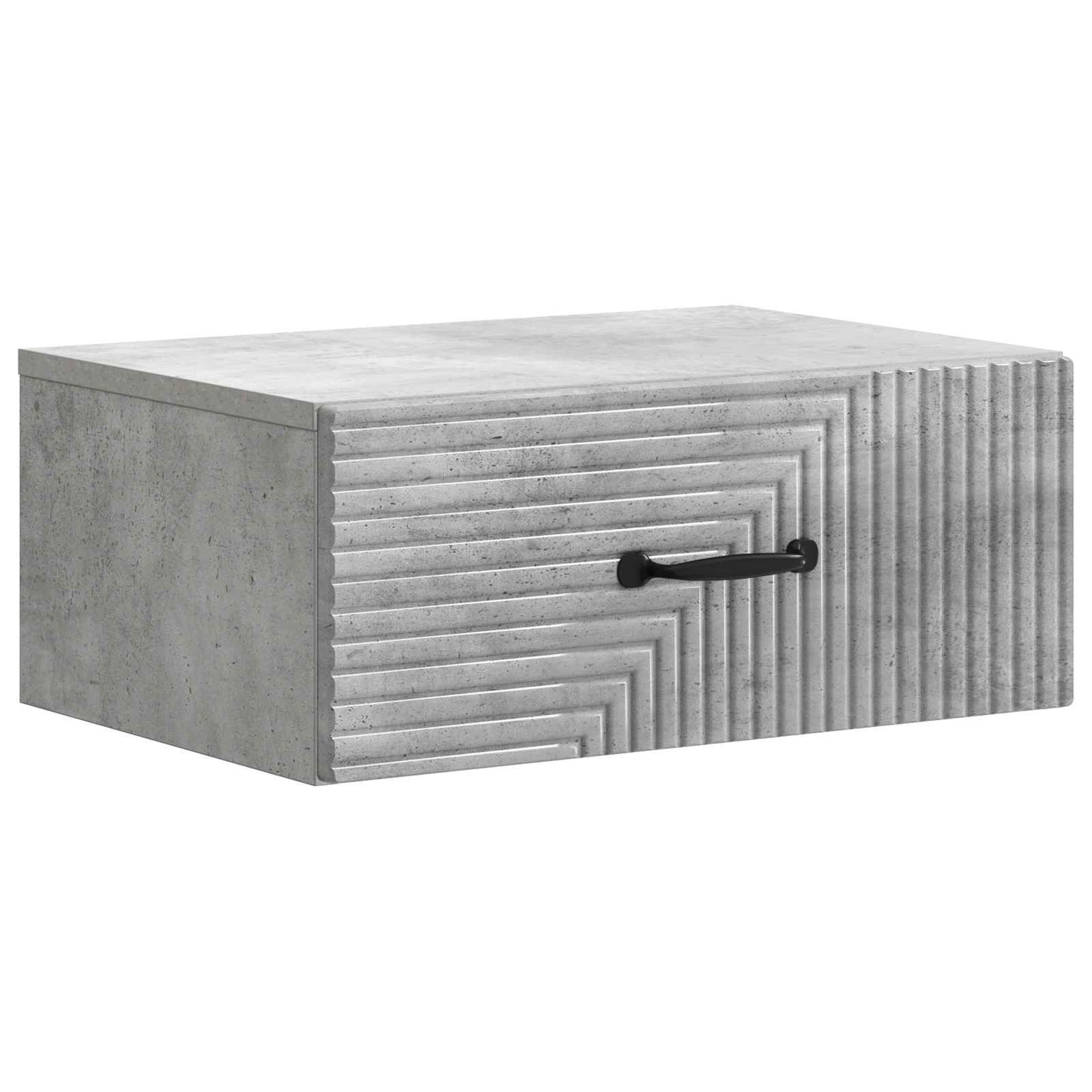 Mobiletto da notte a muro Grigio Cemento 49 x 34,5 x 20 cm