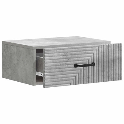 Mobiletto da notte a muro Grigio Cemento 49 x 34,5 x 20 cm | homemem39
