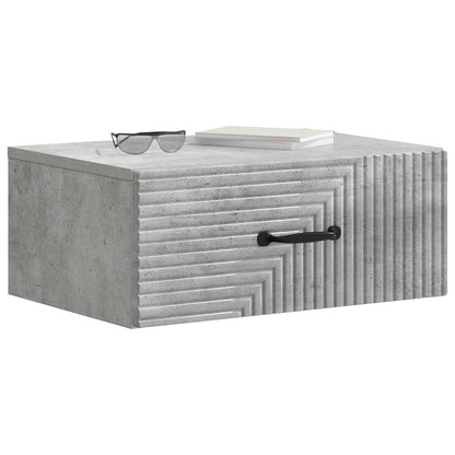 Mobiletto da notte a muro Grigio Cemento 49 x 34,5 x 20 cm | homemem39