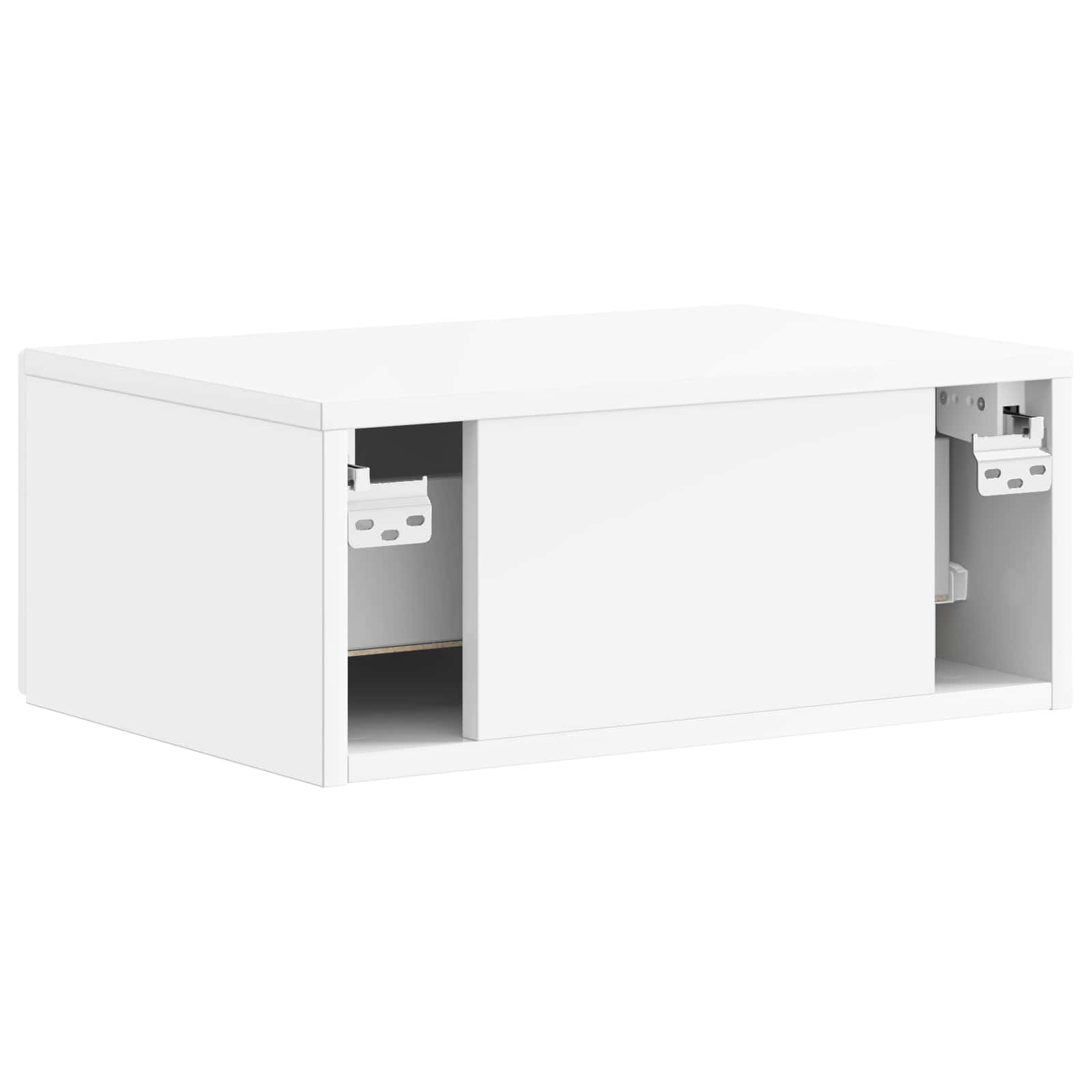 Mobiletto da notte a muro Bianco Lucido 49 x 34,5 x 20 cm | homemem39